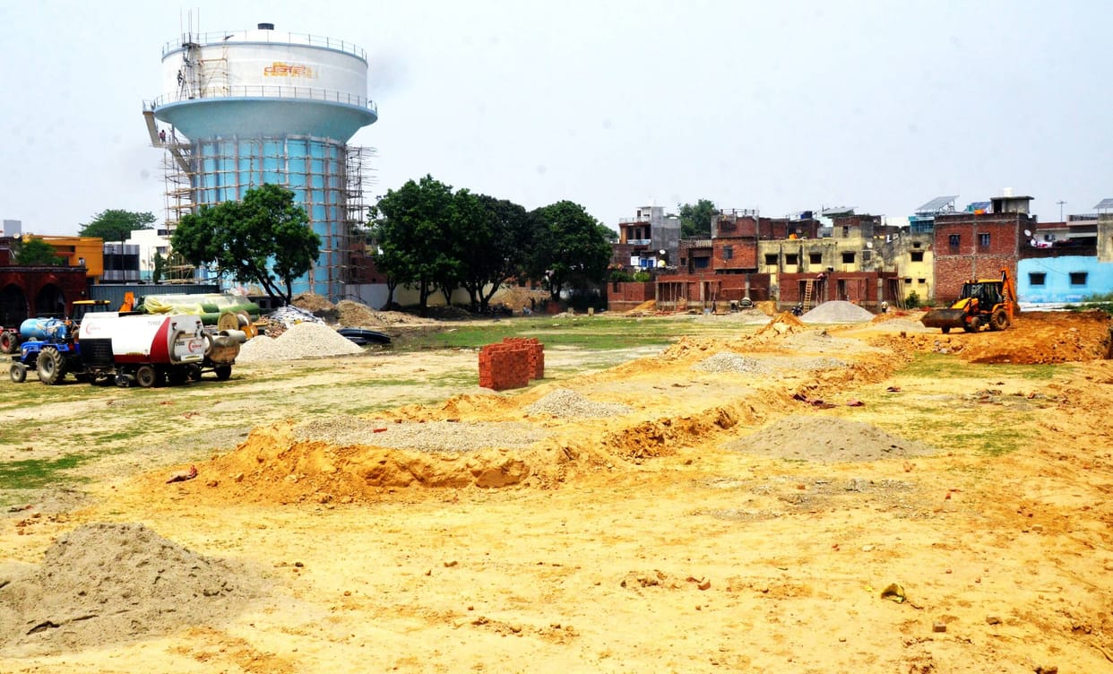Installation of Astroturf Gains Momentum; Boundary Wall Constructed