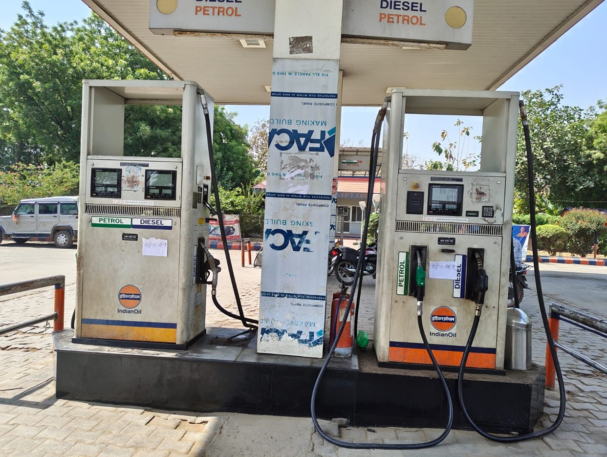 Diesel and petrol have run out at 25 of the district's 155 pumps