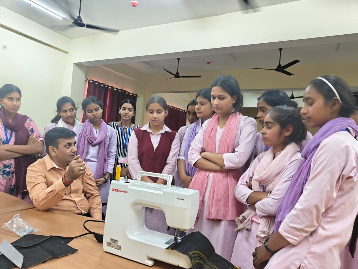 Training on operating a sewing machine