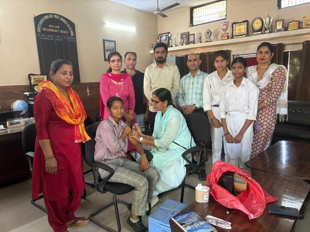 Four Female Students Administered HPV Vaccination
