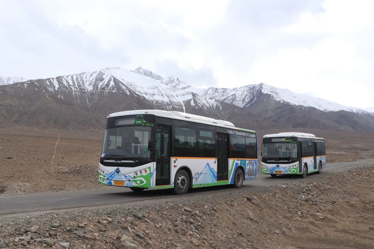 Leh, Union Government, Gave 33 E Buses, Ladakh Lg Welcome