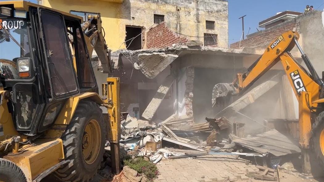 Illegal encroachments removed from the flyover slip road