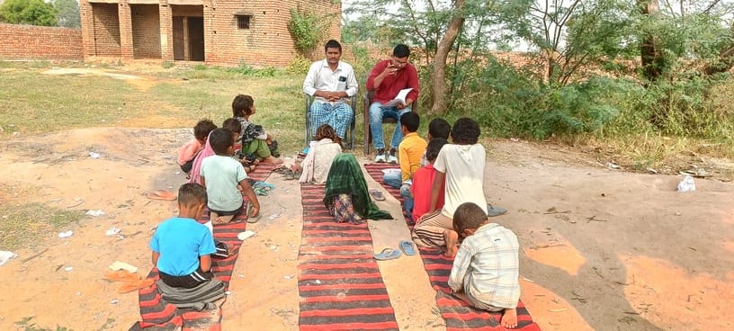 Waiting for school building for seven years, innocent children forced to study under the open sky
