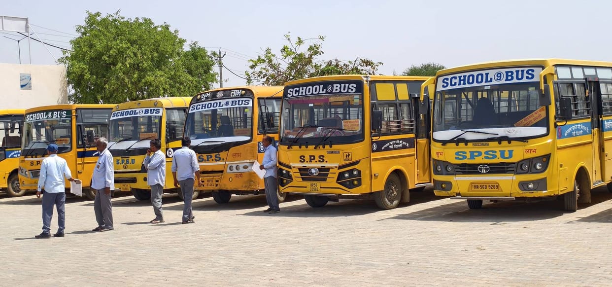 RTA team inspects arrangements of 11 school buses.