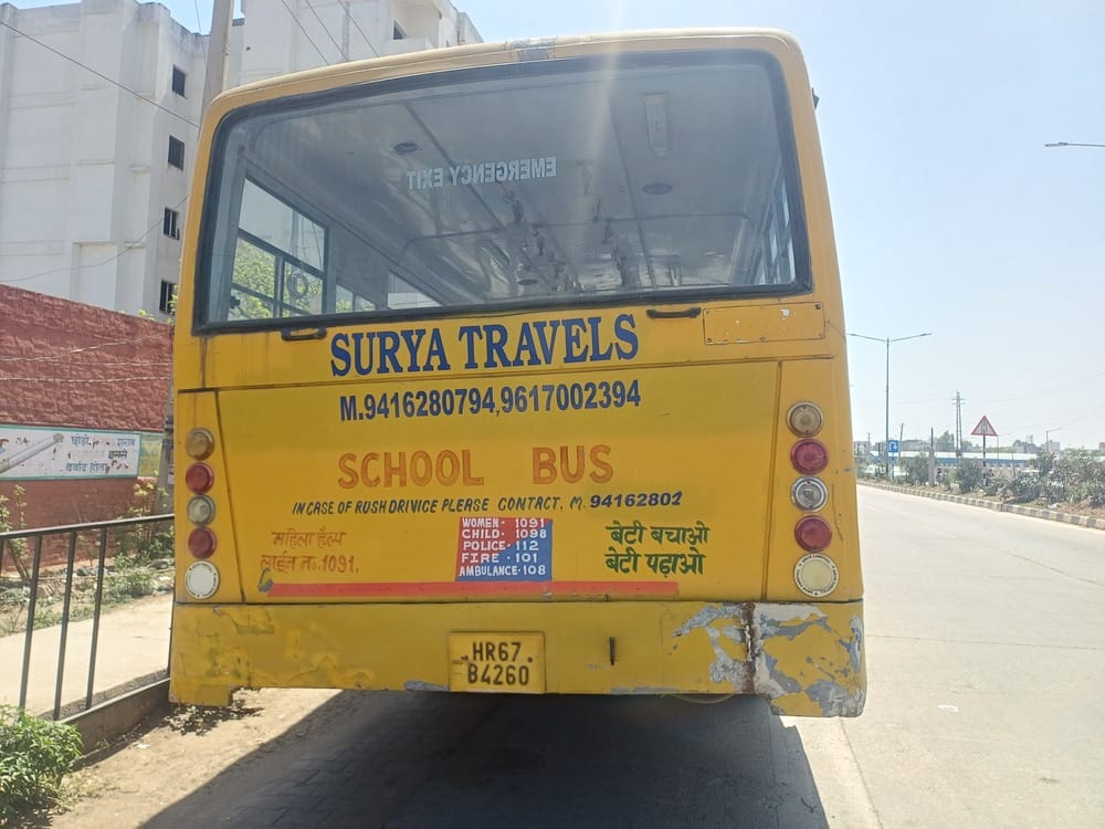 Traveling on dilapidated buses, school children's lives at risk