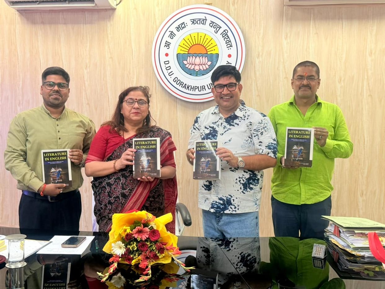 The Vice Chancellor released the competitive book written by Prof. Ajay Shukla and research scholar Vishnu.