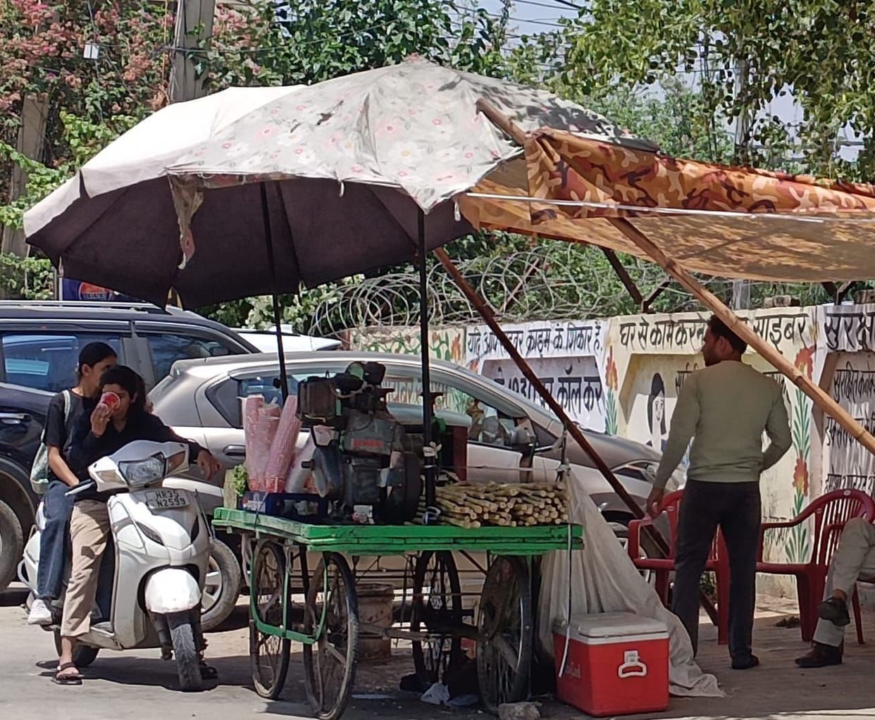 Sugarcane juice is in the highest demand in the city.