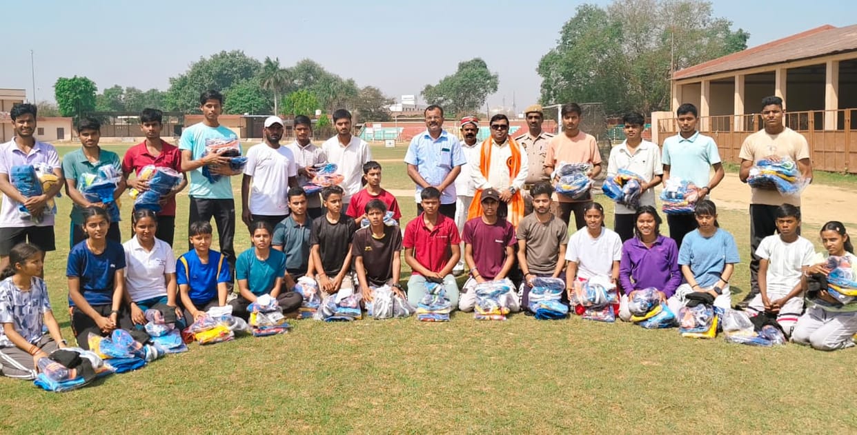 Athletics players were told the nuances of the game and were honoured with kits.