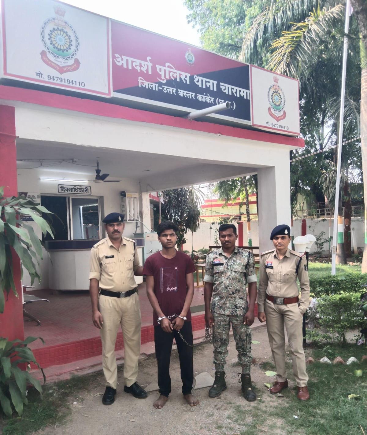पुलिस हिरासत में आरोपी