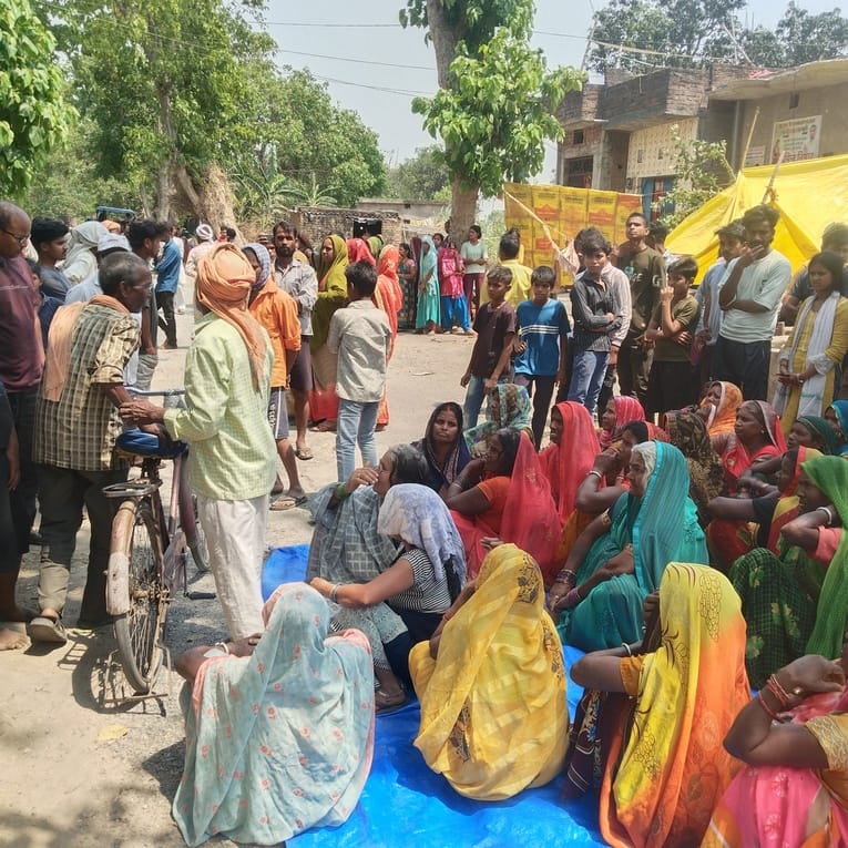 Road Blocked with Body; Demand for Arrest of Accused