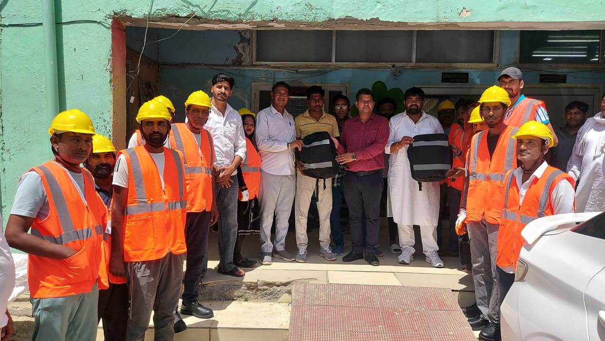 The city council provided uniforms and safety kits to sanitation workers.