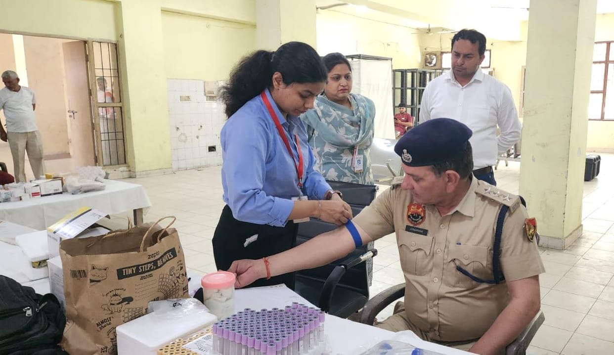 Health check-up of 80 policemen was done in the camp.