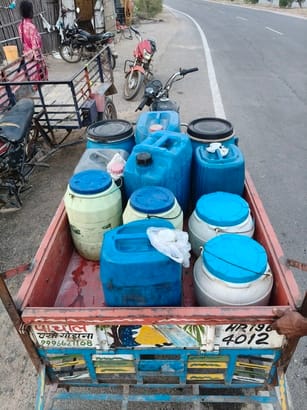 Drinking water supply system collapses amidst scorching heat.
