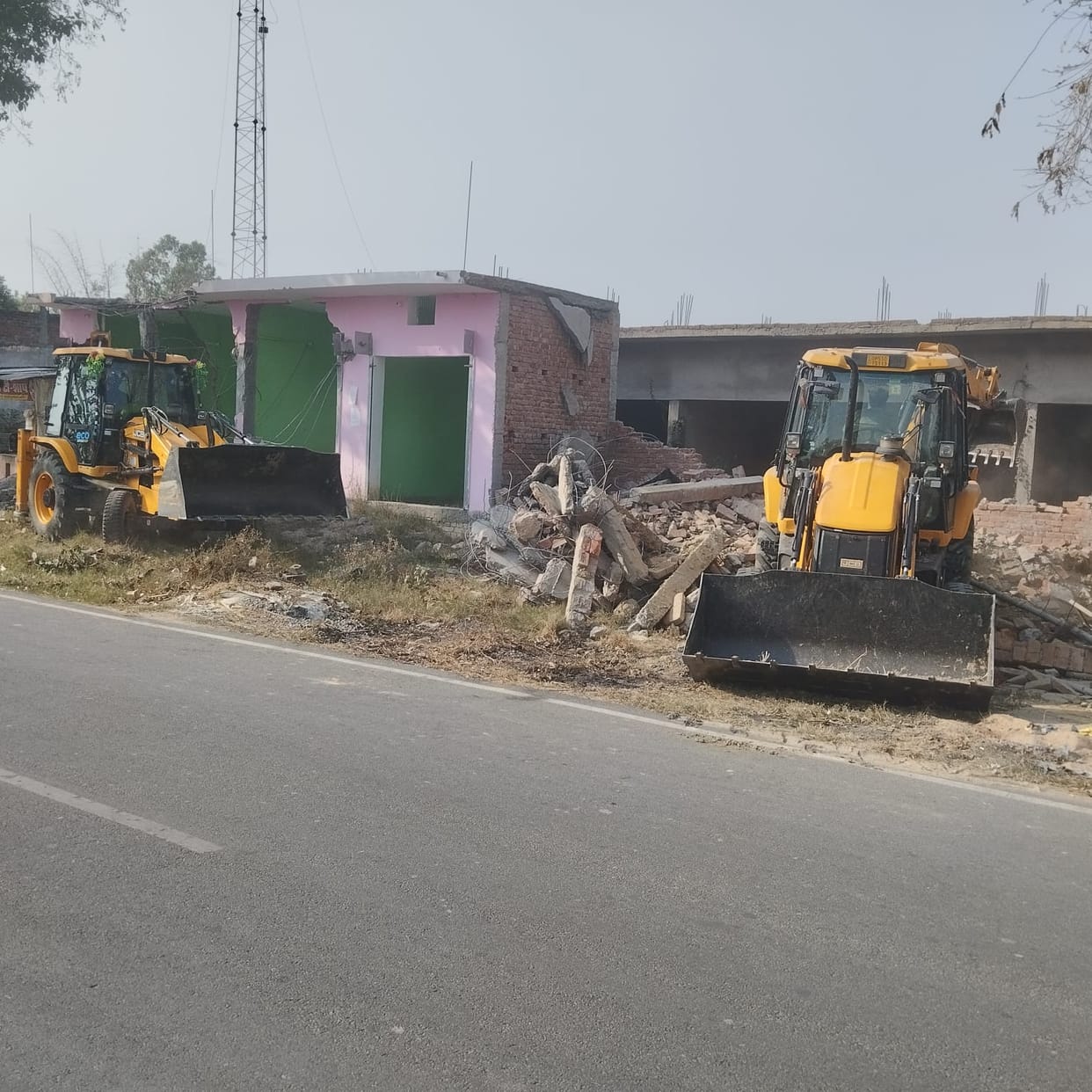 Bulldozer runs on illegal occupation of government land