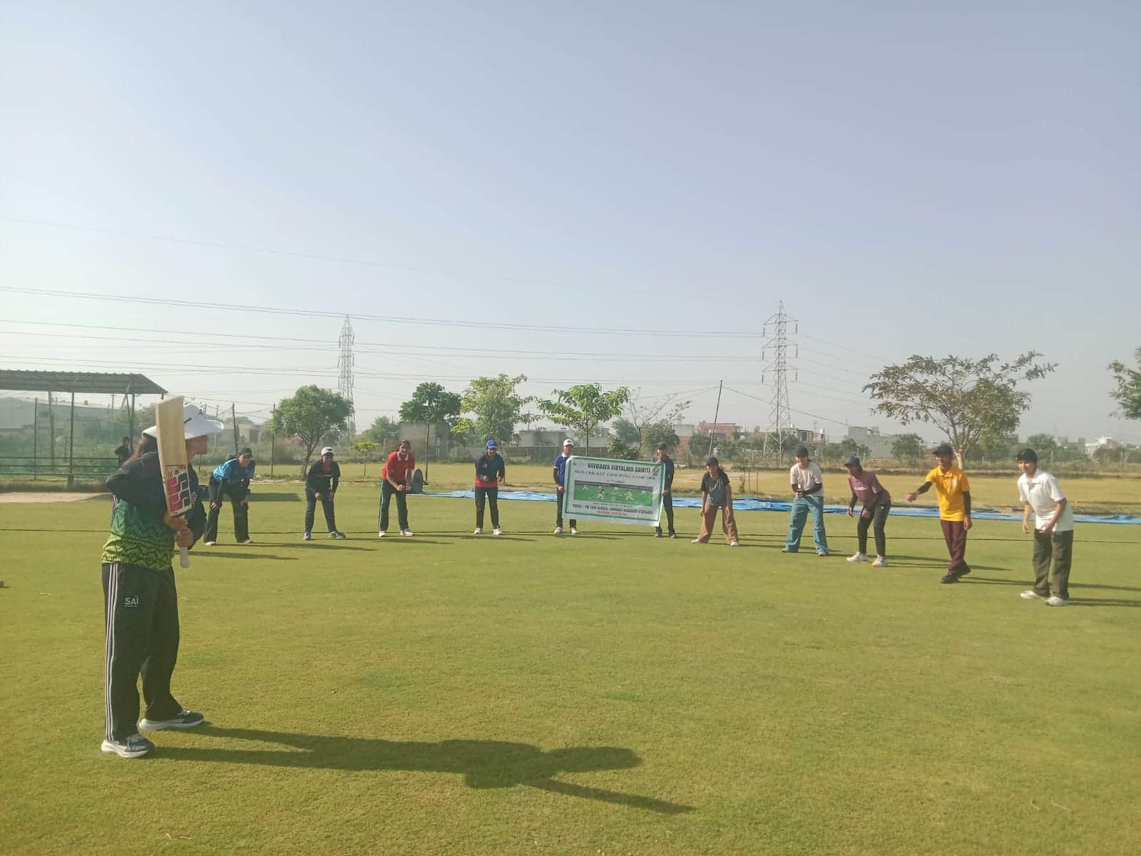 11-रोहतक के जवाहर नवोदय विद्यालय घुसकानी में राष्ट्रीय क्रिकेट स्पर्धा के लिए कैंप अभ्यास में त