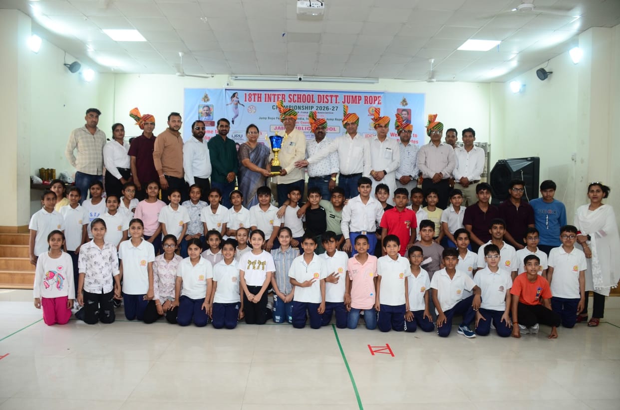 Jain Public School Emerges as Overall Winner of District-Level Jump Rope Competition