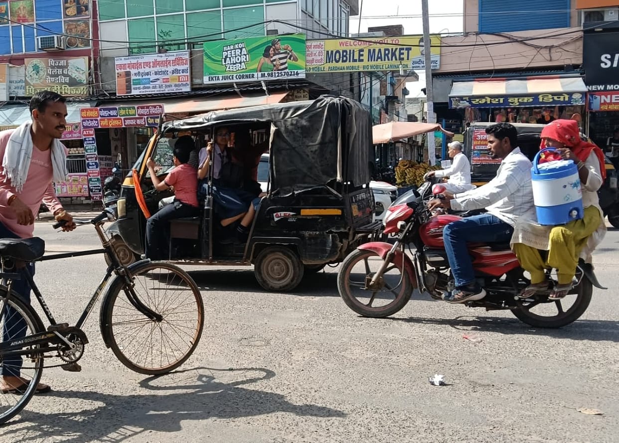 Drivers flout rules and ferry school children in auto-rickshaws, increasing the risk of accidents.