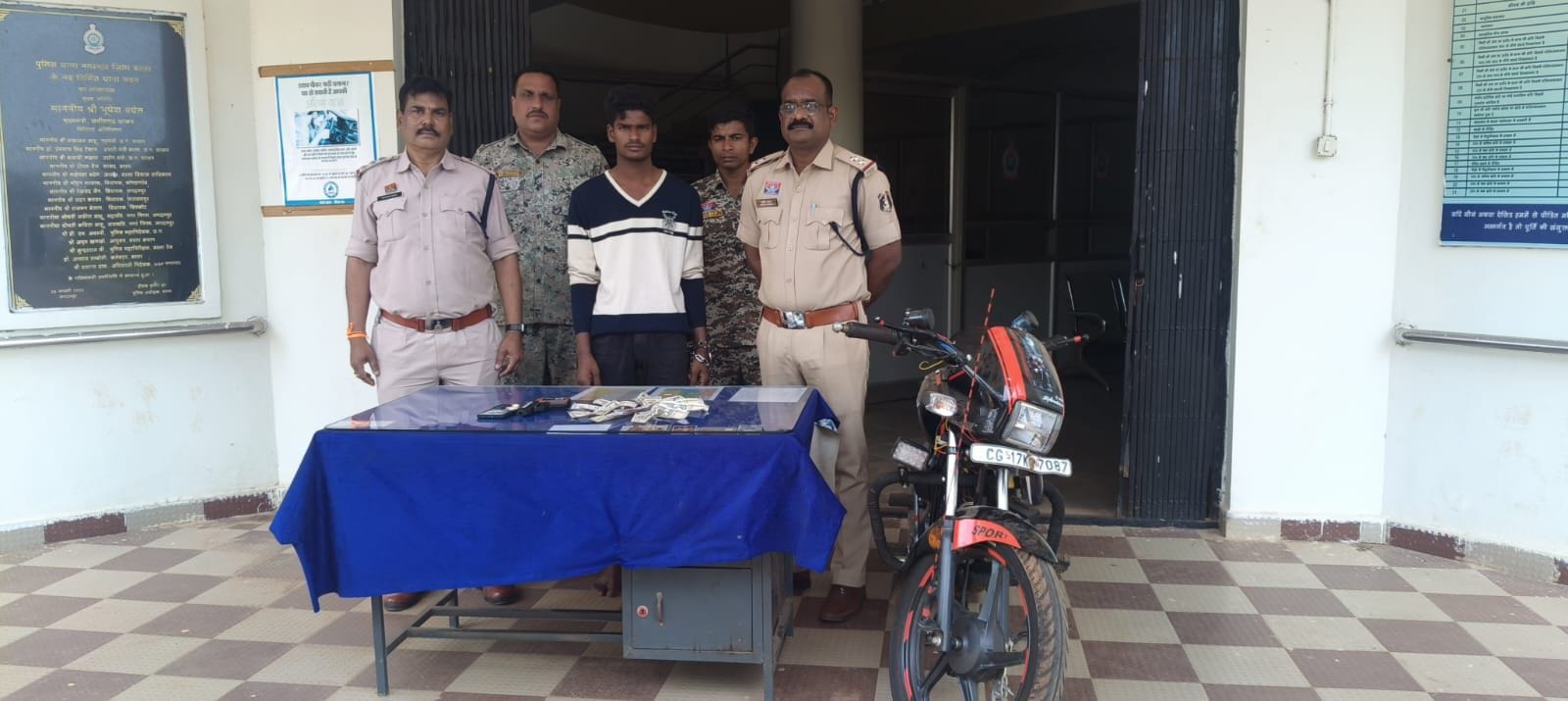 पुलिस हिरासत में आरोपी