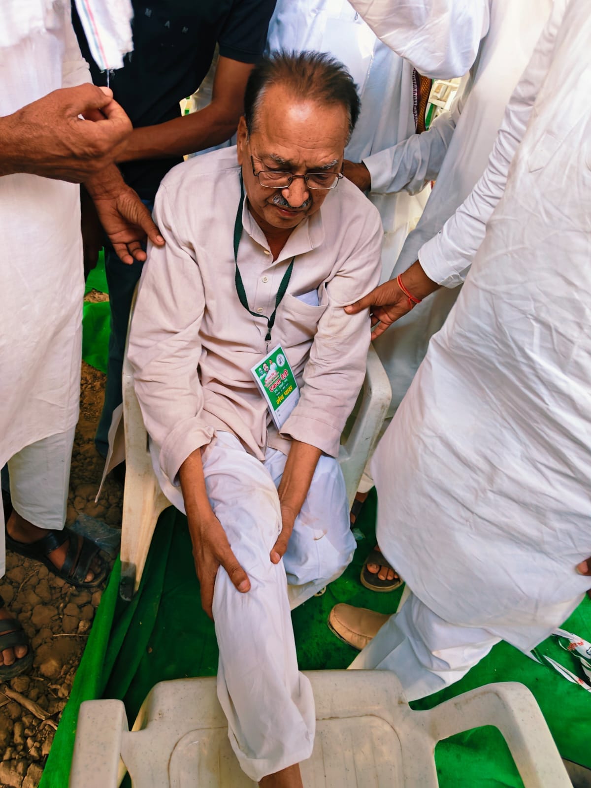 Former RLD district president injured as Scorpio wheel runs over his leg