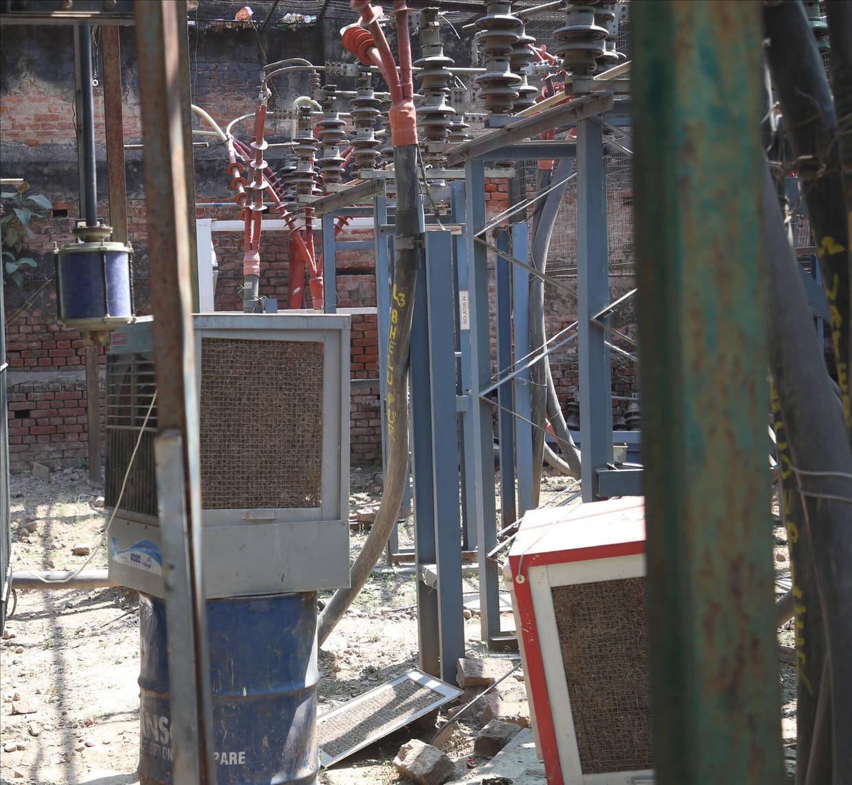 Coolers will keep the power transformers of the power substation cool.