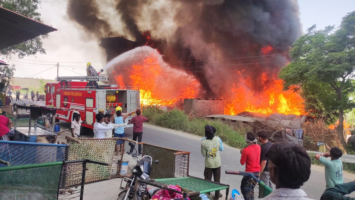Everything got burnt Babuji... thankfully the children were saved