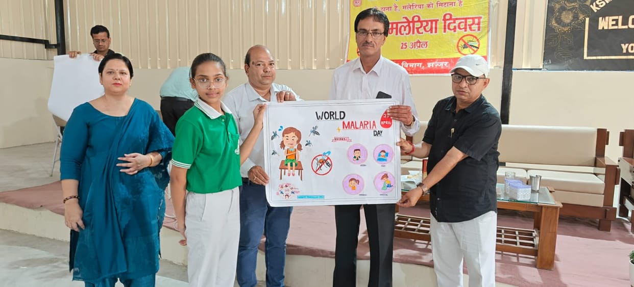 Nisha was first in model making and Himanshi was first in poster making competition.