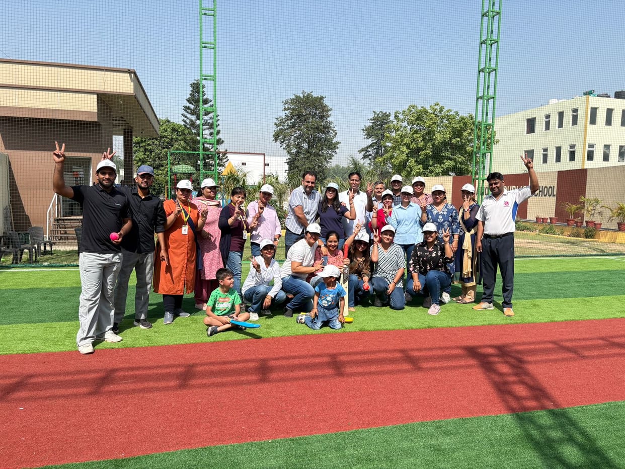 Friendly match held at the inauguration of the cricket turf