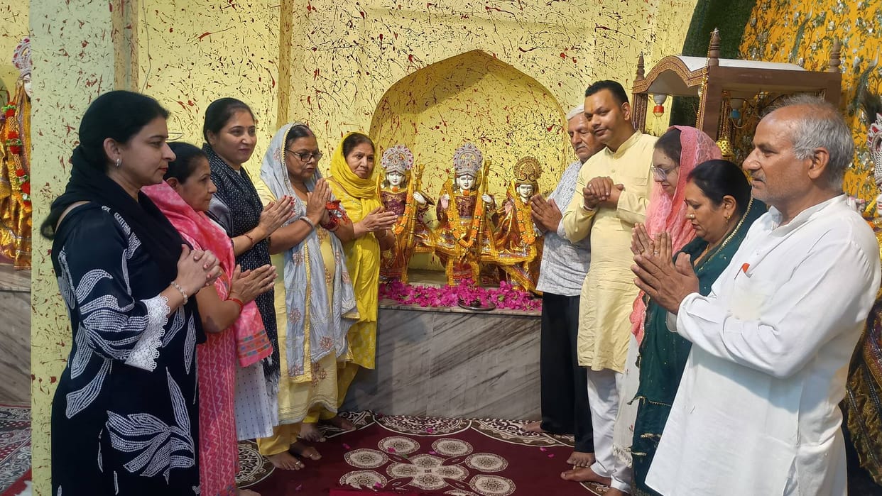 Program in the temple on the birth anniversary of Mother Sita, message of women power given