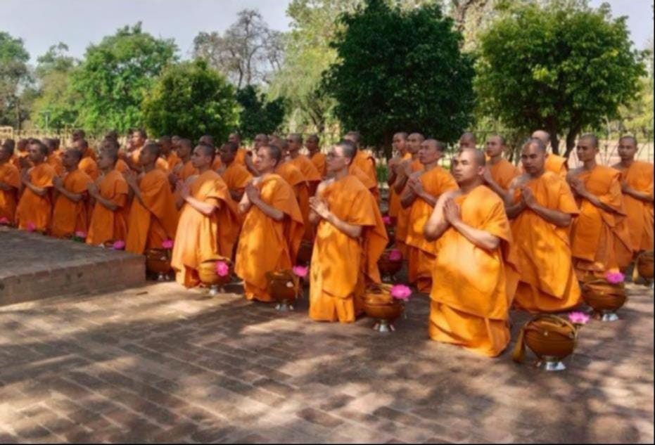 Followers visited and worshipped the Bodhi tree and Gandhakuti.