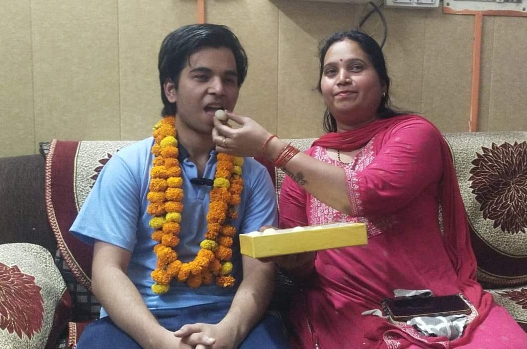 Aryan secured second position in the state.