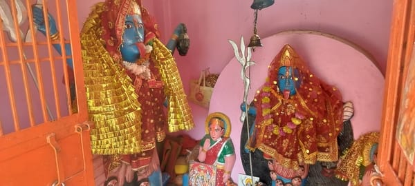 Two silver crowns weighing 1.5 kg each stolen from Kali Mata Temple
