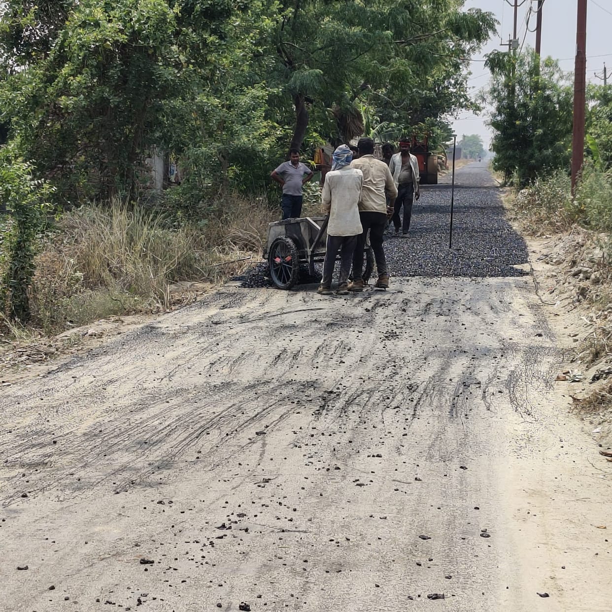 Villagers allege substandard road construction, demand action