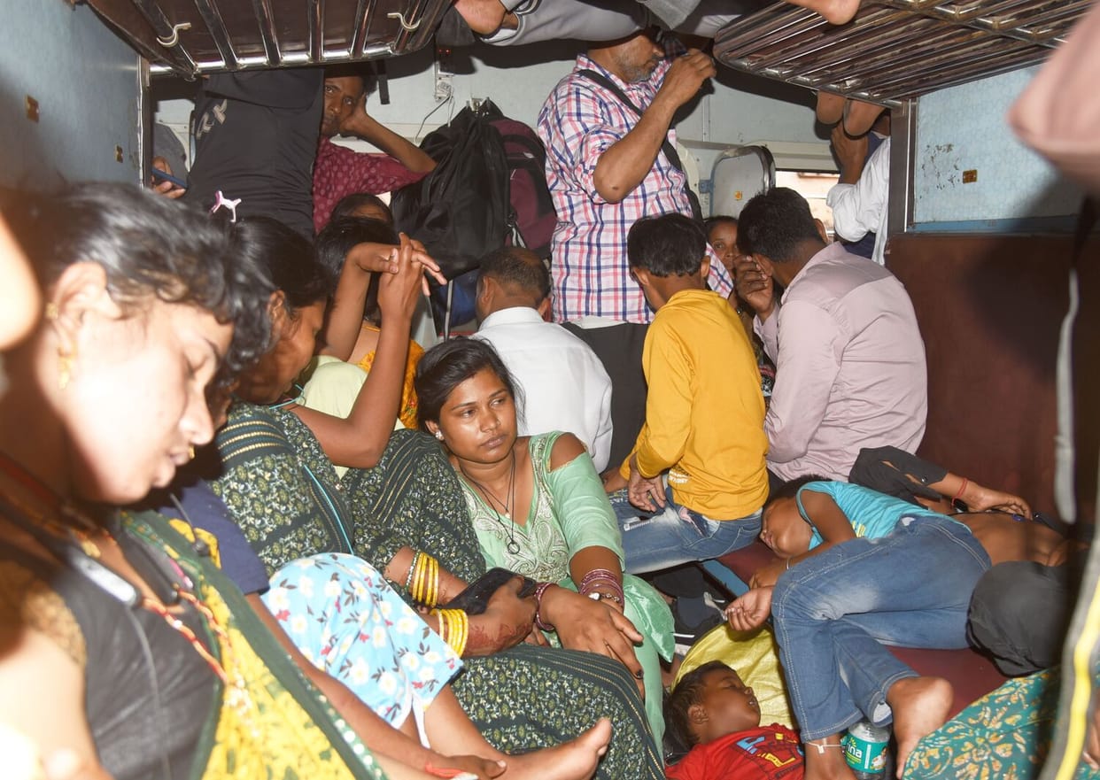 Candidates occupy AC coaches, causing inconvenience to passengers