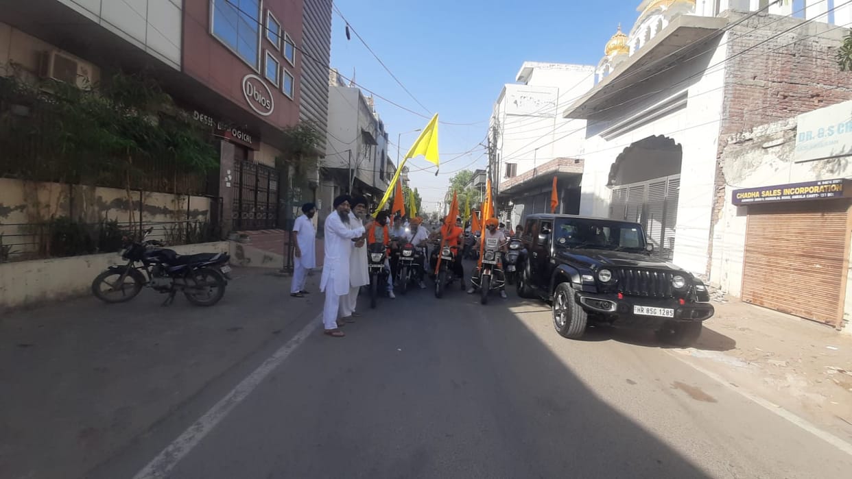 Motorcycle journey leaves for Paonta SahibMotorcycle journey leaves for Paonta Sahib