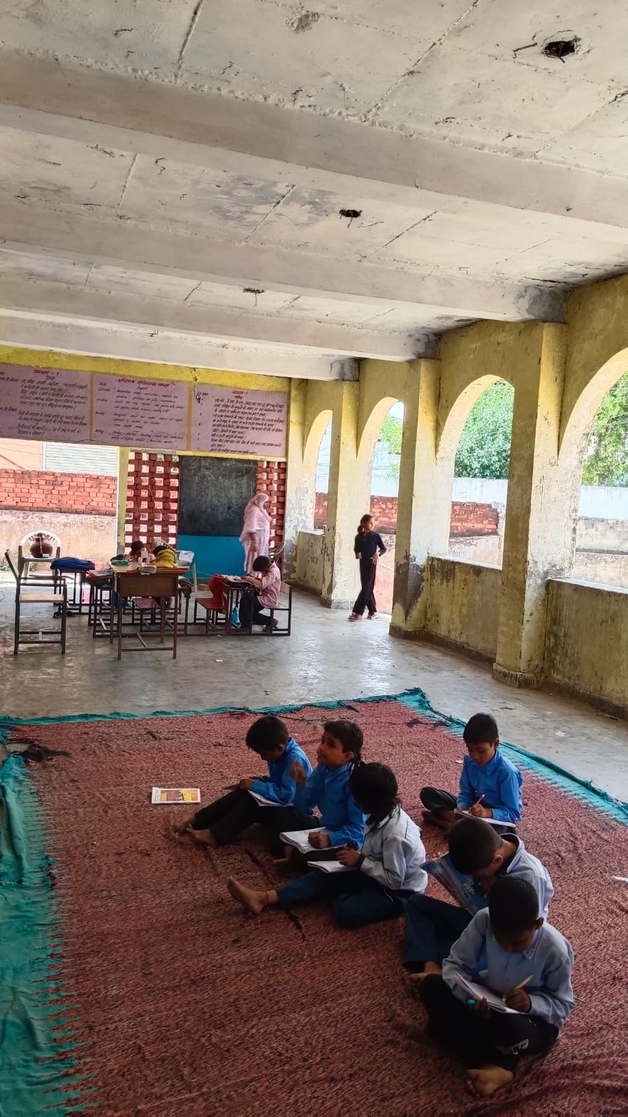 Children's Exams in 43-Degree Heat