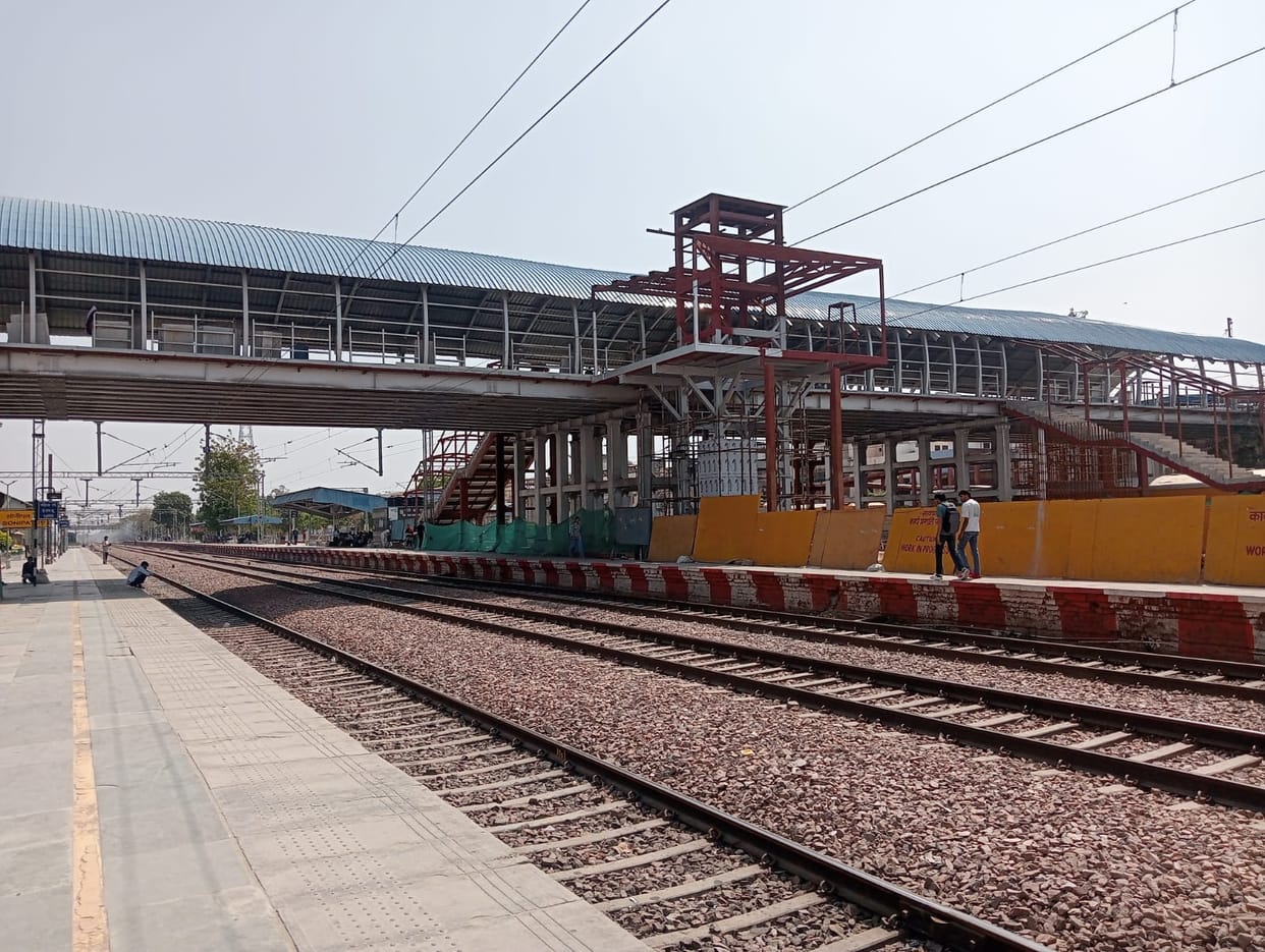 Foot-over Bridge in Final Stages; Circular Canopy to Provide Relief