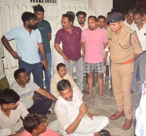 When the police stopped them, the angry MP sat on a hunger strike.