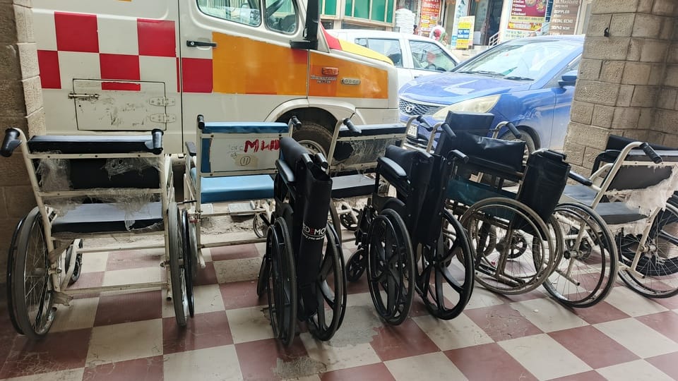 Stretcher-wheelchair repairs at medical college, relief to patients