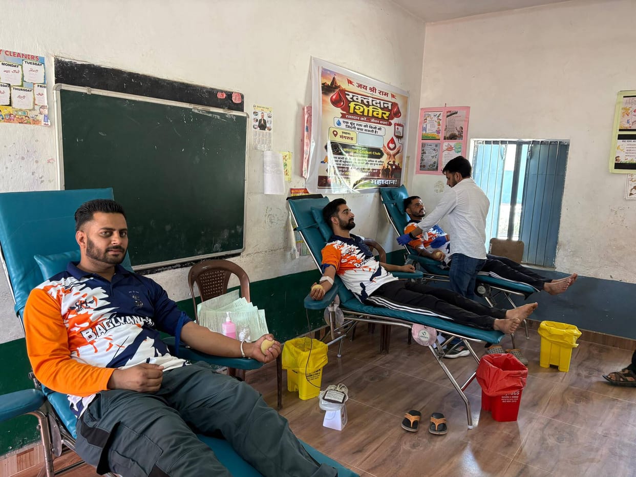 70 people donated blood in the blood donation camp.