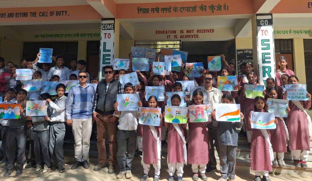 Devansh first in speech, Jasmine first in slogan writing