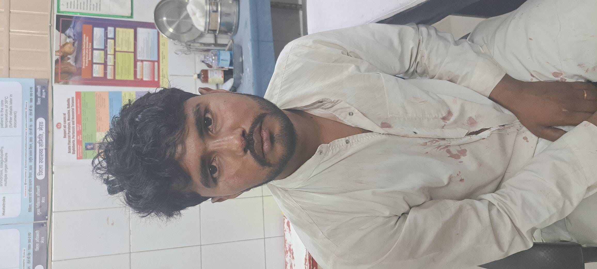 Due to enmity, the young man was called home and beaten up.