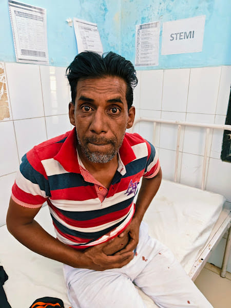 Husband attacked with knife after witnessing wife in objectionable condition