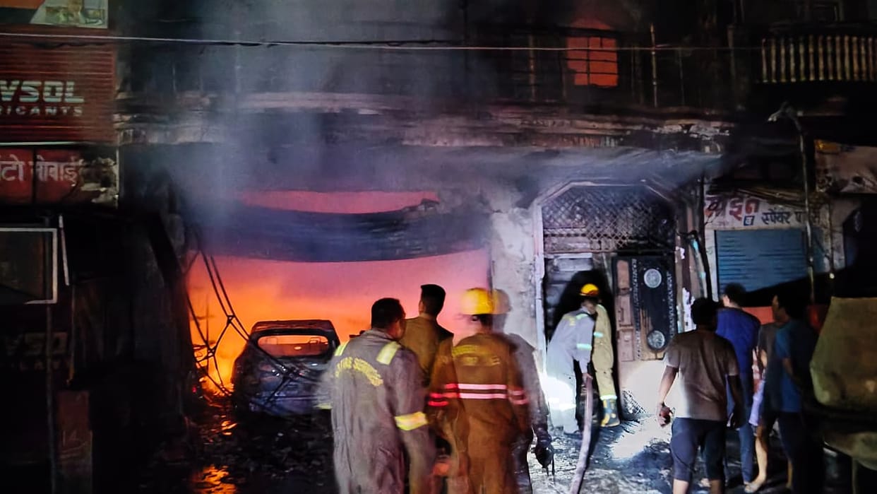 Losses worth crores, fire brigade accused of negligence