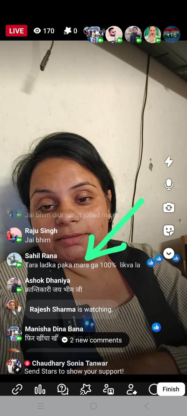 सोशल मीडिया पर अधिवक्ता सोनिया तंवर के बेटे को जान से मारने की धमकी का कमेंट।