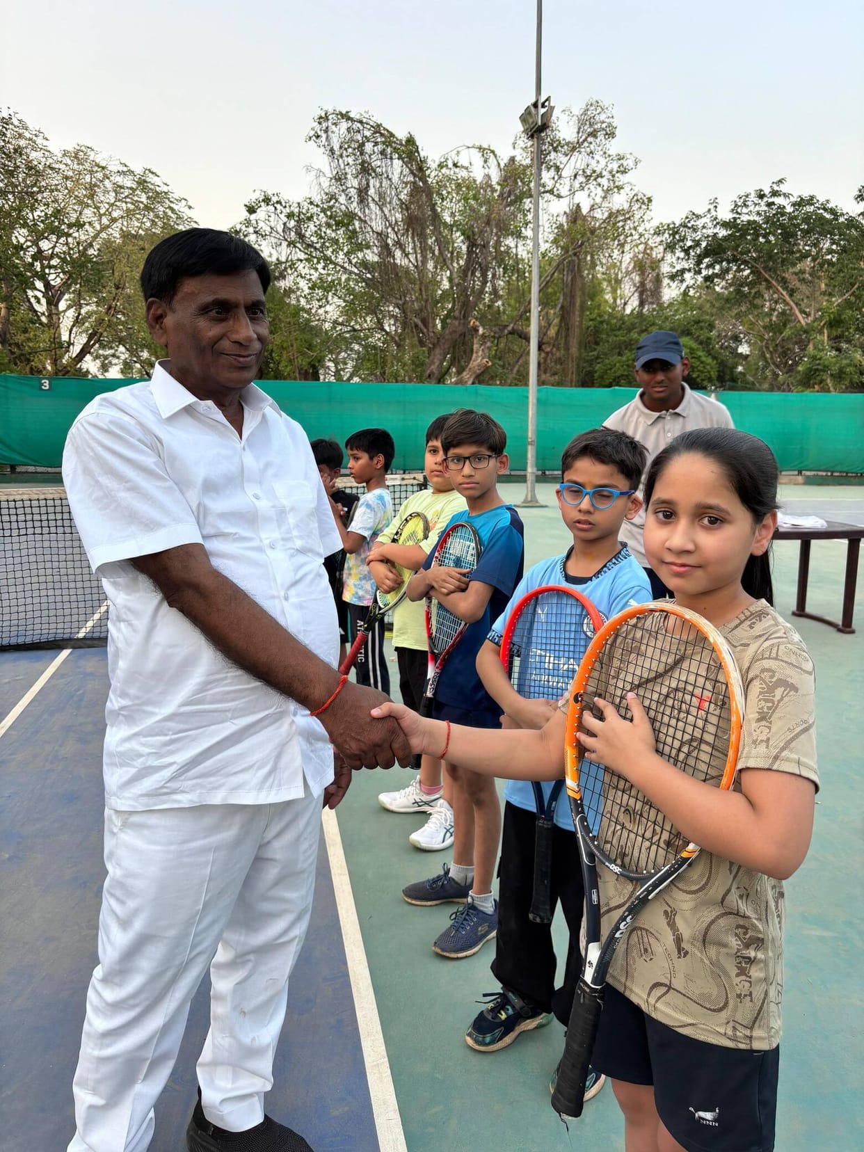 Players showed their strength in the tennis competition
