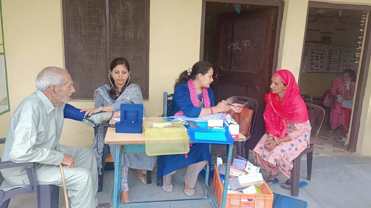 Health check-up of 96 people in Bijhari Panchayat