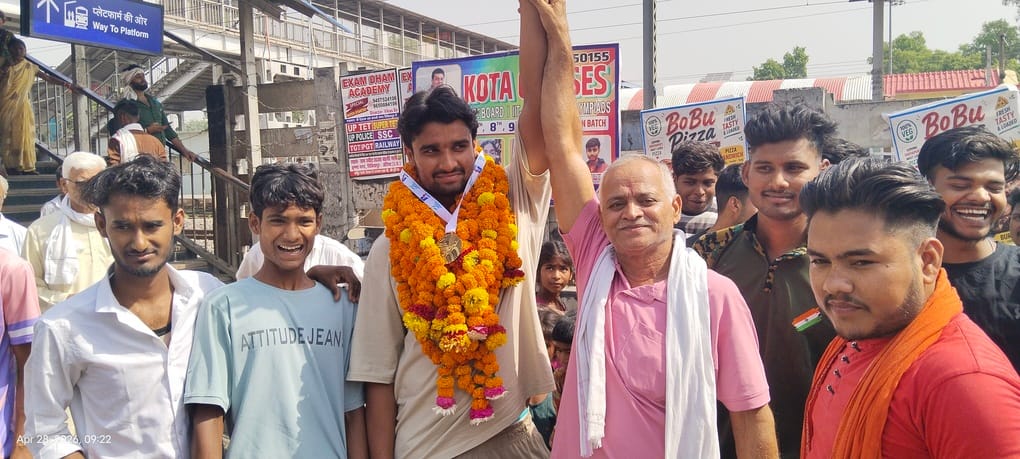 Ashuvendra won the gold medal in the National Athletic Federation Championship