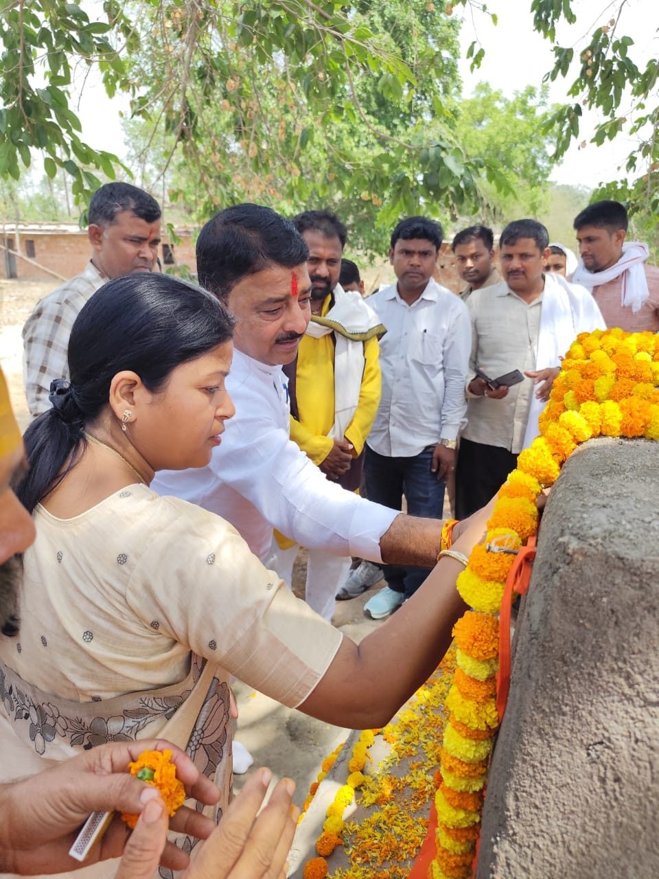 MLA Lays Foundation Stone of Community Hall