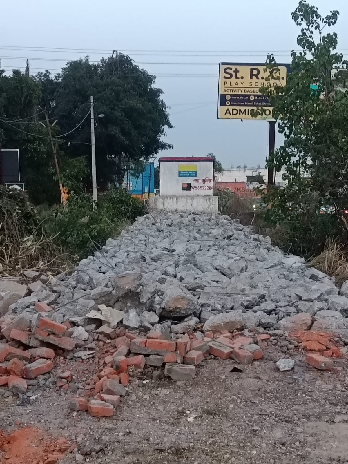 Demolition of the British-era bridge begins