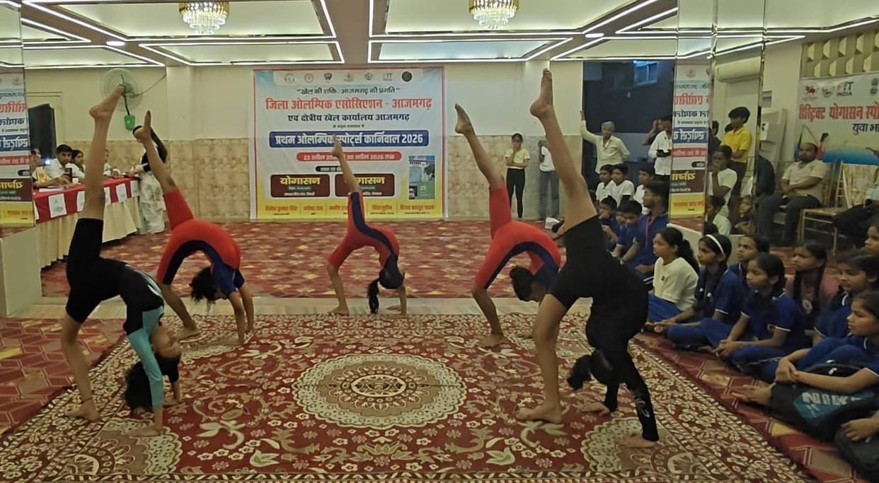 Daughters hoisted the flag with their excellent performance in Yogasana